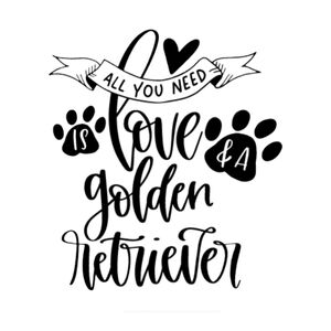 All You Need Golden Retriever Animal Dog Vinyl Graphic Auto Laptop Decal Sticker
